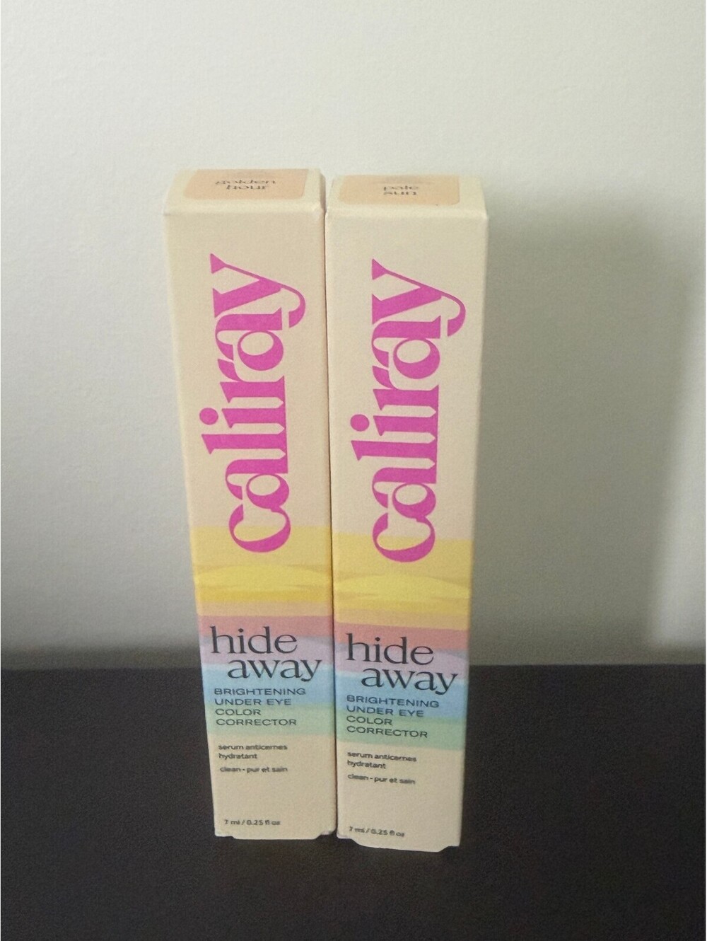Caliray Hideaway Under Eye Color Corrector Duo Golden Hour + Pale Sun NEW